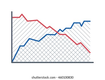 Business data graph analytics vector elements