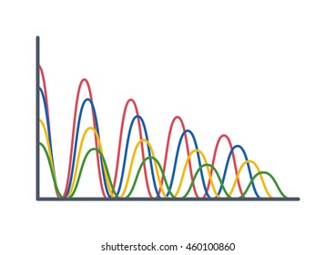 Business data graph analytics vector elements