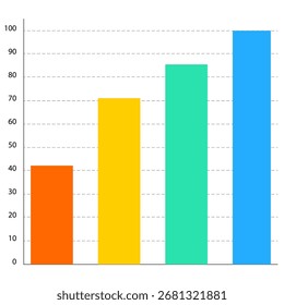 Business data graph. Chart vector