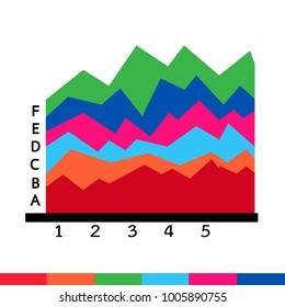 Business data graph icon