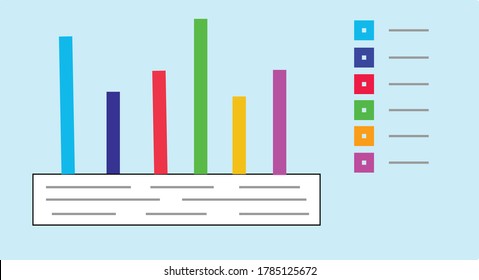 Business data graphs. Illustration of data financial graph and diagram
. Vector financial and marketing charts. 
