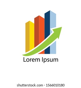 Business data graphs. Vector financial and marketing charts. Illustration of data financial graph. business chart logo vector .