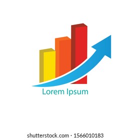 Business data graphs. Vector financial and marketing charts. Illustration of data financial graph. business chart logo vector .