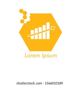 Business data graphs. Vector financial and marketing charts. Illustration of data financial graph. business chart logo vector .