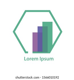 Business data graphs. Vector financial and marketing charts. Illustration of data financial graph. business chart logo vector .