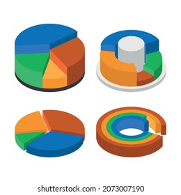 Business data graphs. Vector financial and marketing charts.