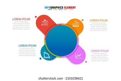 Business data info graph. Process chart. Abstract elements of graph, diagram with presentation, options, parts or processes. Vector eps 10 