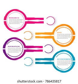 business data infographic element template concept vector