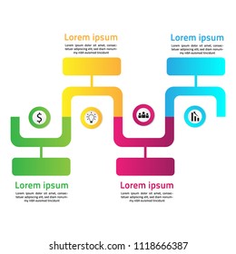 Business Data Infographic, Vector Illustration, Design Concept