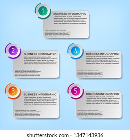 Business data infographic visualization for abstract background template. Eps10