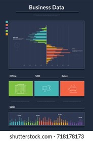 Business Data Infographics. Vector illustration