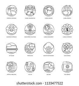 
Business and Data Management Vector Icons 
