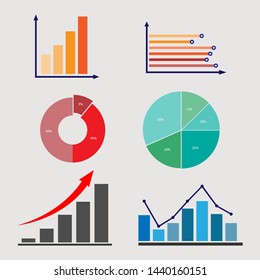 Business Data Market Elements Charts Diagrams Stock Vector (Royalty ...