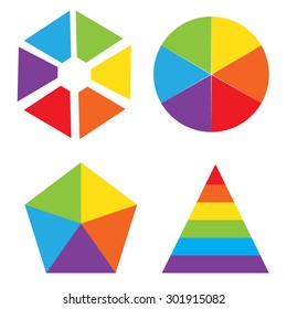 Business data market elements diagrams and graphs icons set vector illustration.