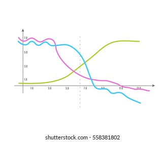 Business data market elements diagrams and graphs flat icons isolated vector illustration. Use in presentation, flyer, corporate report, marketing, advertising, infographics.