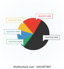 Business data market elements dot bar pie charts diagrams and graphs flat icons set isolated