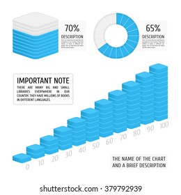 Business data market elements dot bar pie charts diagrams and graphs flat icons set isolated vector illustration.