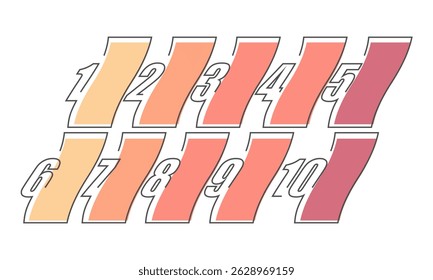 Apresentação dos dados comerciais. Elementos abstratos de gráfico, diagrama com 10 etapas, opções, partes ou processos. Modelo de negócios para apresentação. Conceito infográfico