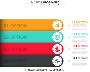 Business data. Process chart. Abstract elements of graph, diagram with 4 steps, options, parts or processes. Vector business template for presentation. Concept for infographic.Vector