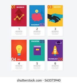 Business data process chart. Abstract of colourful pictograph number card, diagram with icons. Vector illustration business infographics design template for presentation. 