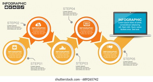 Business data Process chart. diagram with steps, options, parts or processes. business template for presentation. Abstract elements of graph, Creative concept for infographic. 