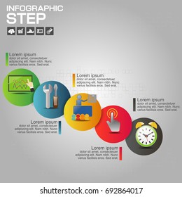 Business data Process chart. diagram with steps, options, parts or processes. business template for presentation. Abstract elements of graph, Creative concept for infographic. 