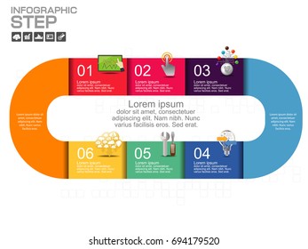 Business data Process chart. diagram with steps, options, parts or processes. business template for presentation. Abstract elements of graph, Creative concept for infographic. 