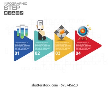 Business data Process chart. diagram with steps, options, parts or processes. business template for presentation. Abstract elements of graph, Creative concept for infographic. 