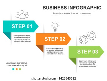 Business data visualization. Abstract elements of graph, diagram with steps, options, parts or processes. Vector business template for presentation. Creative concept for infographic.