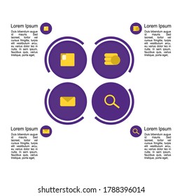 Business data visualization. Abstract elements of graph, options, parts or processes. Vector business template for presentation. Creative concept for infographic. Survey result infographic.