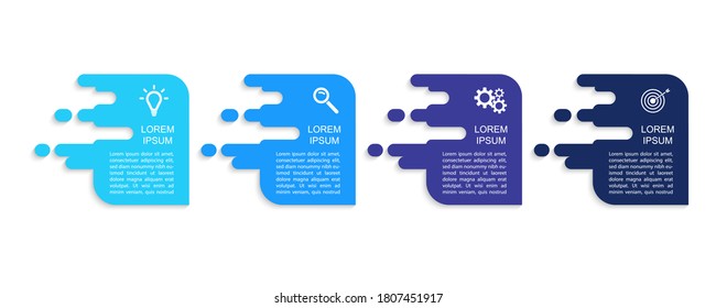 Business data visualization.  Abstract Process chart or graph elements, diagram with step option parts or processes. Vector business template for presentation. Creative concept for infographic.