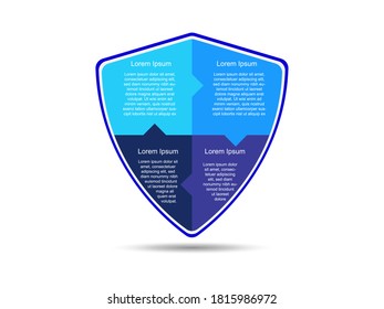 Business data visualization.  Abstract Process chart or graph elements, diagram with step option parts or processes. Vector business template for presentation. Creative concept for infographic.