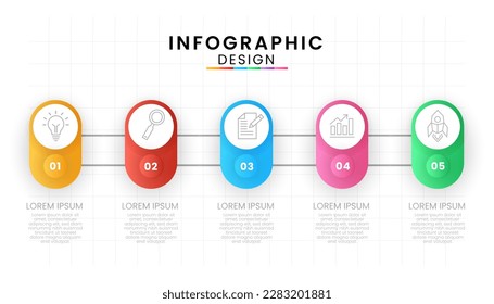 Business data visualization. Circle infographic icons designed for modern background template