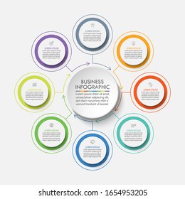 Business data visualization. circle timeline infographic icons designed for abstract background template