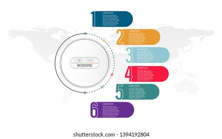 Business data visualization Colorful Timeline Infographic template Vector illustration