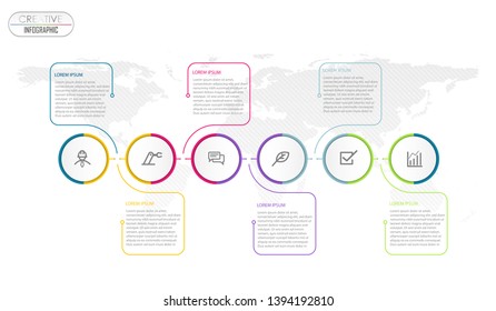 
Business data visualization Colorful Timeline Infographic template Vector illustration
