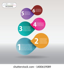 Business data visualization Colorful Timeline Infographic template Vector illustration