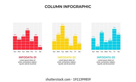 Business data visualization. Column chart. Vector business template for presentation. Creative concept for infographic.