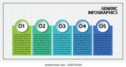 Business data visualization. Creative concept for infographics. Process chart. Elements of chart, graph and diagram with options, processes or steps. Vector business template for presentation. EPS 10.