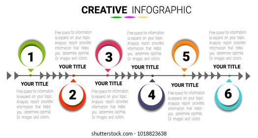 Business data visualization. Diagram with steps, options, parts or processes. Vector business template for presentation. Creative concept for infographic. with 6 label, Vector. can be u