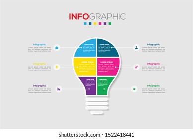 Business data visualization. Infographic element with icons and options or steps. Can be used for process, presentation, diagram, workflow layout, info graph, web design. Vector business template.