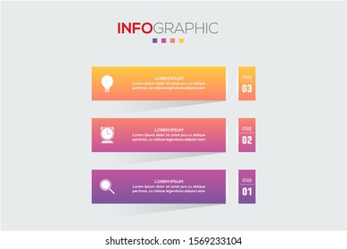 Business data visualization. Infographic element with icons and options or steps. Can be used for process, presentation, diagram, workflow layout, info graph, web design. Vector business template.