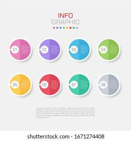 Business data visualization. Infographic element with icons and options or steps. Can be used for process, presentation, diagram, workflow layout, info graph, web design. Vector business template.