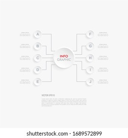 Business data visualization. Infographic element with icons and options or steps. Can be used for process, presentation, diagram, workflow layout, info graph, web design. Vector business template.
