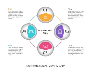 Business Data Visualization Infographic with Icons
