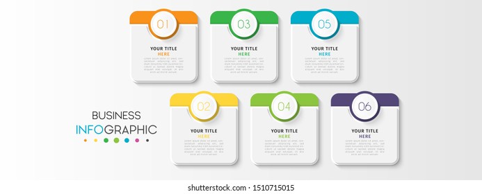 Business data visualization infographic. Process chart. Abstract elements of graph, diagram with option steps, parts or processes. Vector Template