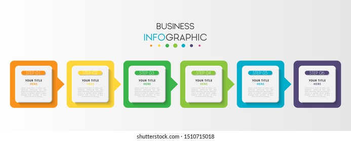 Business data visualization infographic. Process chart. Abstract elements of graph, diagram with option steps, parts or processes. Vector Template