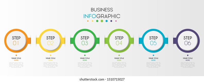 Business data visualization infographic. Process chart. Abstract elements of graph, diagram with option steps, parts or processes. Vector Template