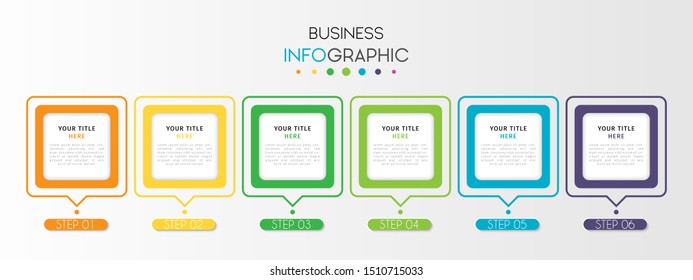Business data visualization infographic. Process chart. Abstract elements of graph, diagram with option steps, parts or processes. Vector Template