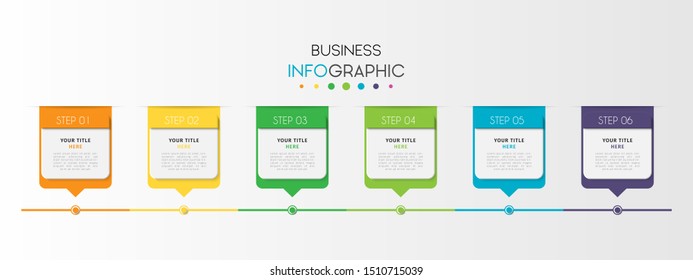 Business data visualization infographic. Process chart. Abstract elements of graph, diagram with option steps, parts or processes. Vector Template